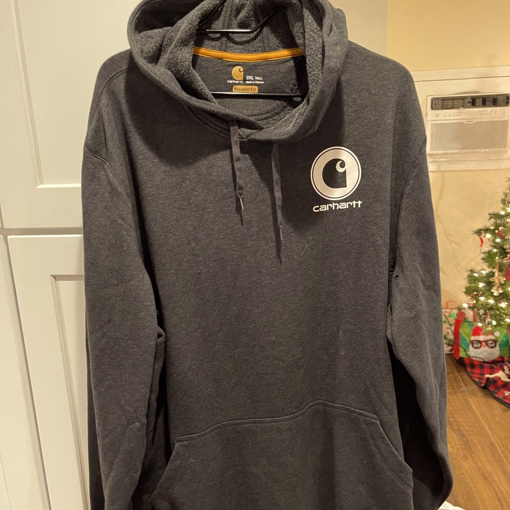 Great Used CARTHART pullover jacket In great condition, size 2XL Black/Gray.